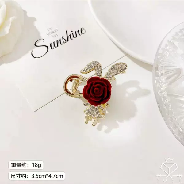Rose folding ears rabbit grabbing