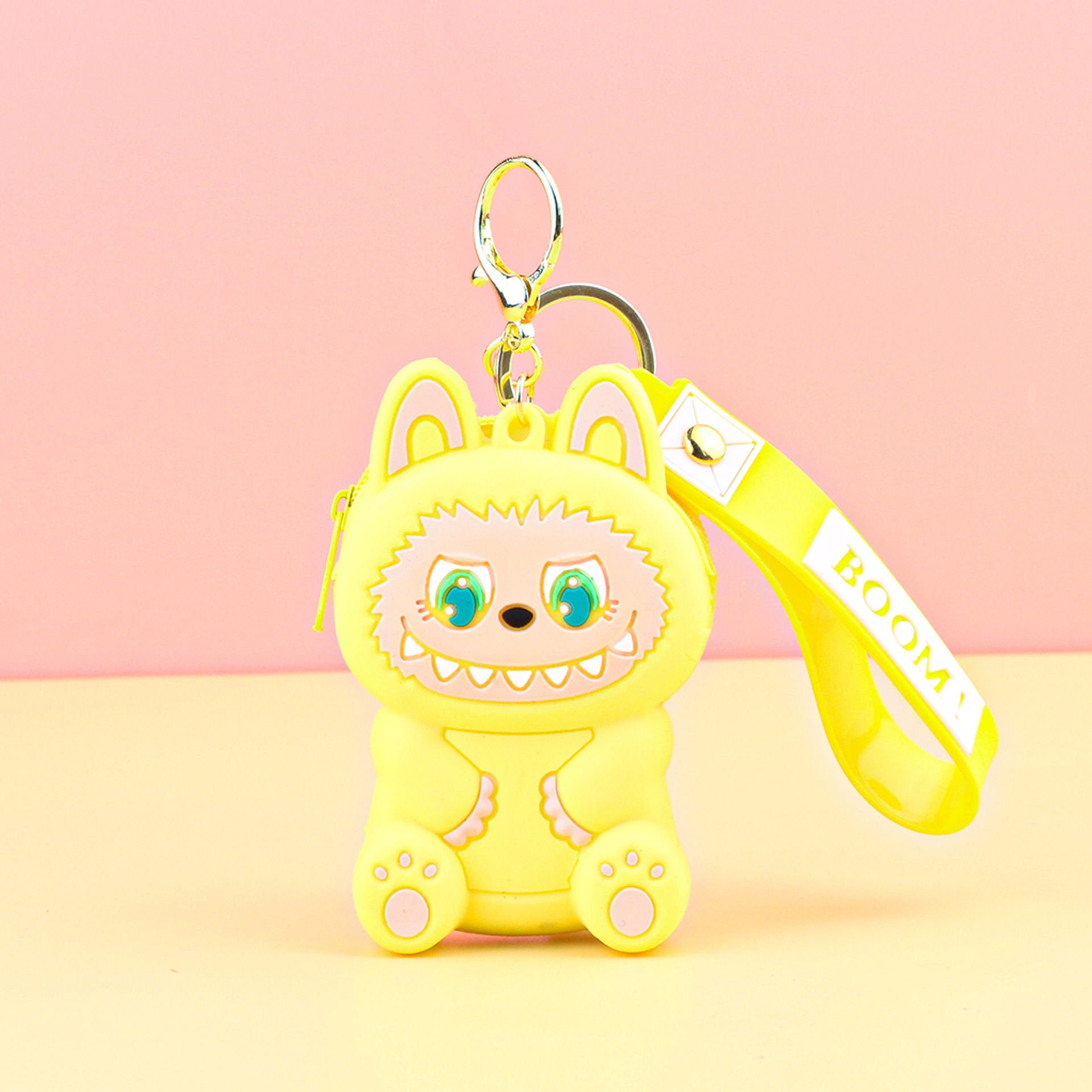 子供用ラブブ小銭入れシリコンプチギフトキーホルダーペンダントカードキャッチャーマシンプチギフトラブブ