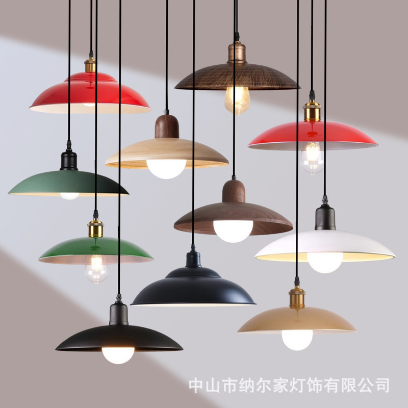 Wholesale Chandelier Hong Kong Style Industrial Style Nordic Office Hotel Restaurant Barber Shop Creative Personalized Lampshade