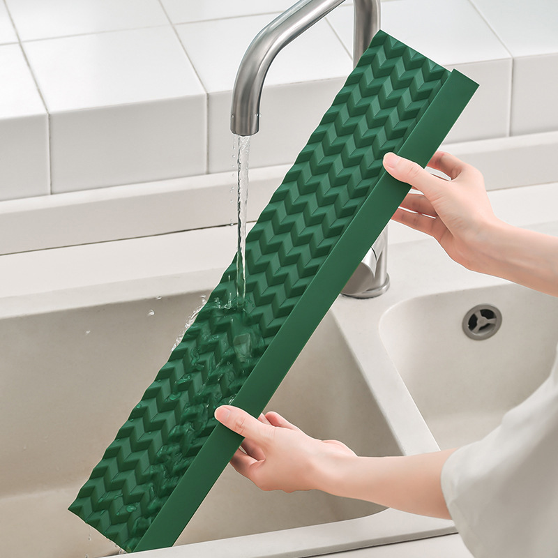 Almohadilla de drenaje para fregadero con ventosa de silicona para cocina y baño, deflector ignífugo y a prueba de aceite, antiaceite y antisalpicaduras.