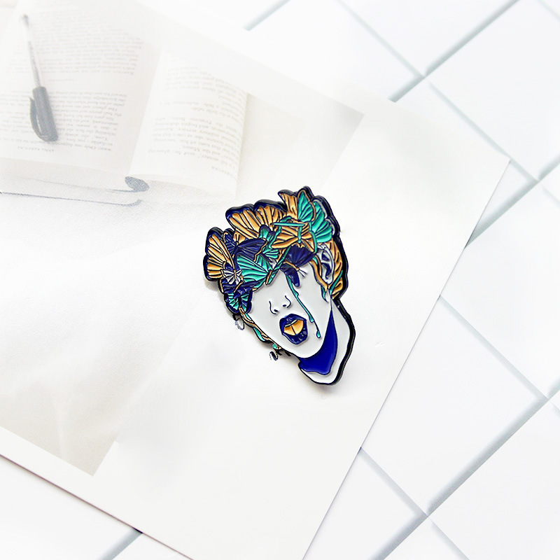 10g Weight Brooches Classification Alloy Material Halloween Festival Cartoon Character Pattern Unisex Gender Skull Design Simple Style Style Light Blue, Lilac, Rose Red Color Simple Style Pin Cartoon Character Alloy Skull Unisex Brooches 8