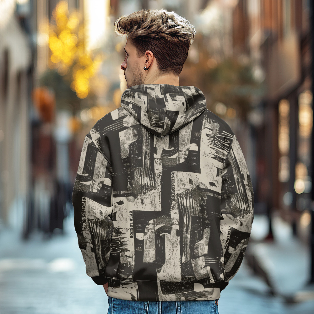 Giacca in cotone con cappuccio e cerniera da uomo invernale con stampa digitale europea D953_voghion.com