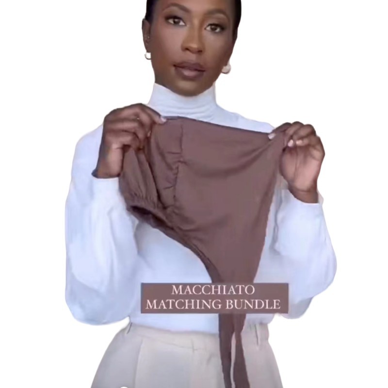 Eșarfă interioară din modal cu căptușeală din satin, două fețe_voghion.com