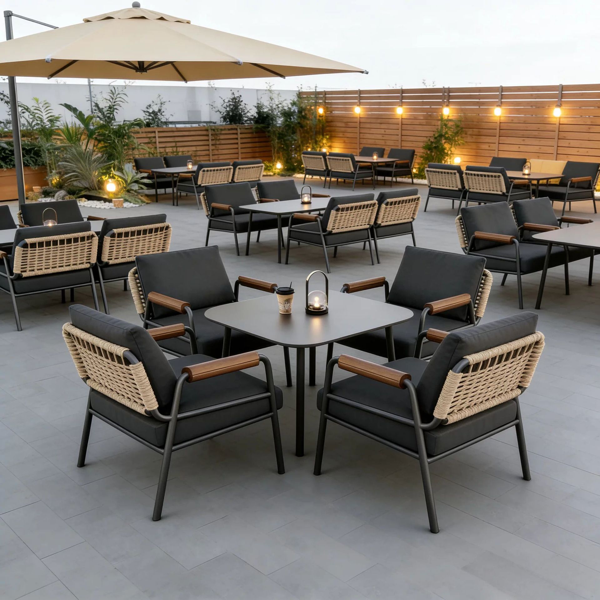 Outdoor rattan sofa, leisure balcony small table and chair, coffee table three-piece set, home rattan chair, courtyard villa furniture