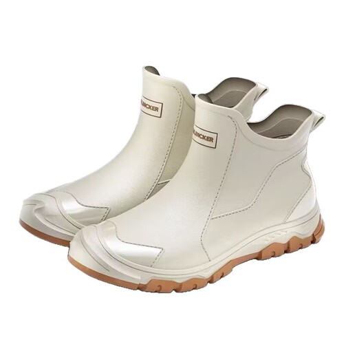 Water Boot Fishing Fashion Thick Camouflage Rain Boots Men's Short Tube Slip-Resistant Kitchen Water Shoes Rain Boots Waterproof Durable Rubber Shoes