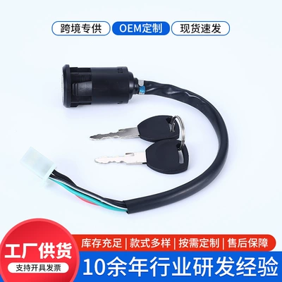 Jetta JD100 ignition switch CG125 XF125 ZJ125 universal ignition switch electric tricycle power lock cylinder (Ignition switch)