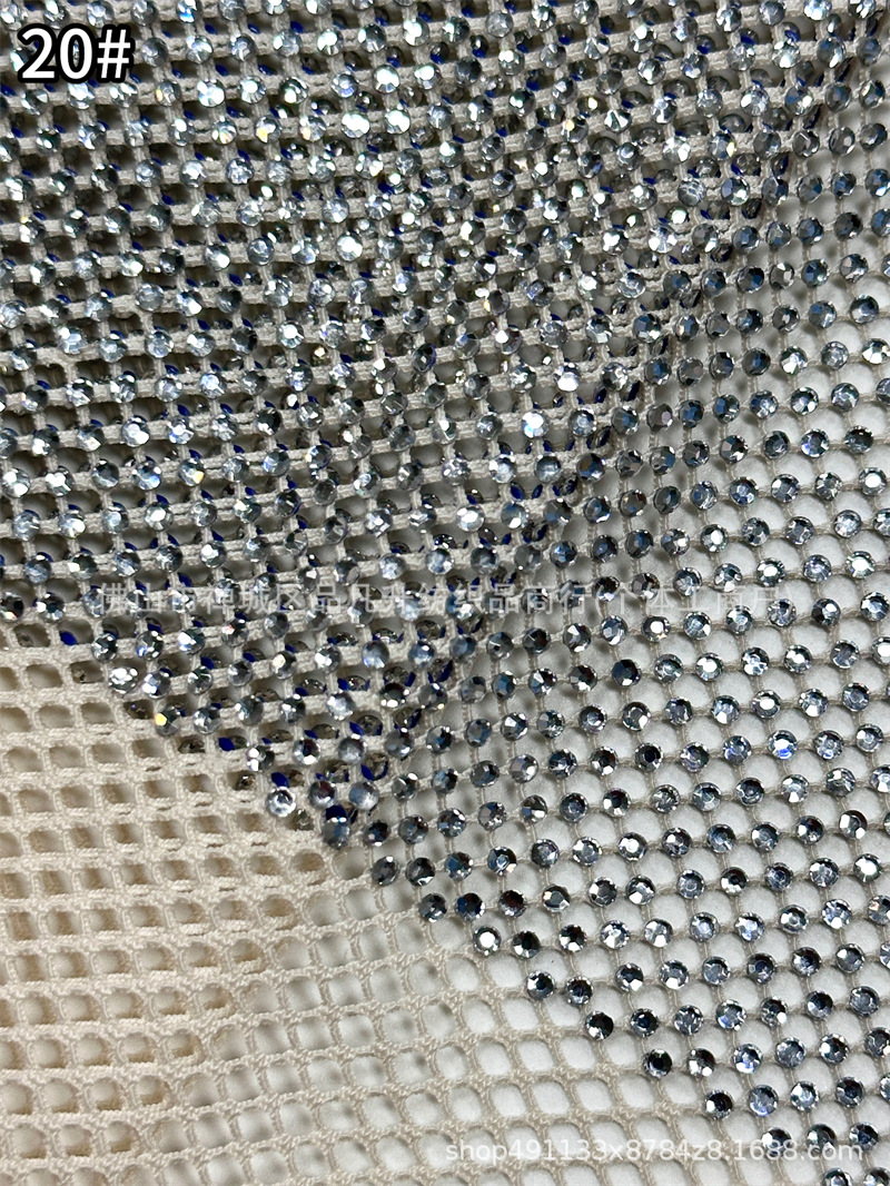 Fabricantes de tela de diamante caliente de alta densidad de 6 imitación de diamante australiano moda cena espectáculo de fiesta vestido de tela