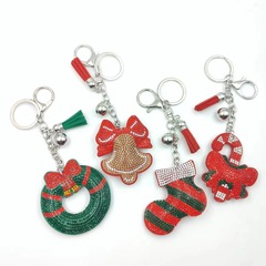 メーカークロスボーダー新しいクリスマス装飾品ホットダイヤモンドキーホルダーバッグペンダントクリスマスギフト装飾アクセサリー卸売