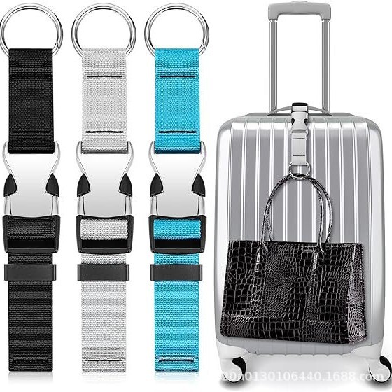 In-Stock Luggage Packing External Hanging Strap Multifunctional Travel Portable Hook Outdoor Hiking Webbing Strap Load-Reducing Strap