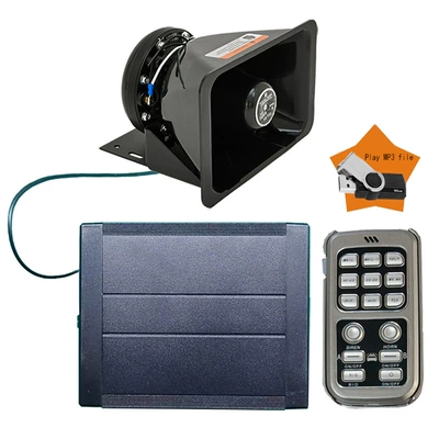 Car-mounted alarm MP3 Car horn/tweeter - as920bk-mp3-host-square-speaker-set-12v