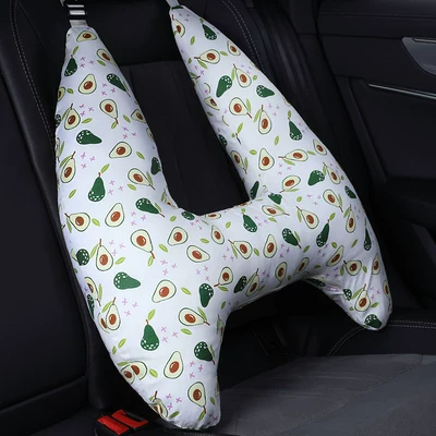 Seat belt shoulder pad: artifact shoulder guard - avocado-with-removable-and-washable-liner-pure-cotton-fabricbreathable-style