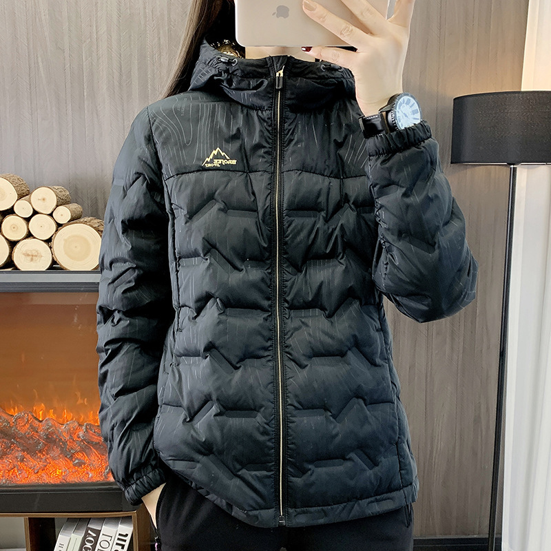 90 down down Jacket Women's Slim Hooded Liner Autumn and Winter Windproof Warm Casual Top Outdoor down Jacket