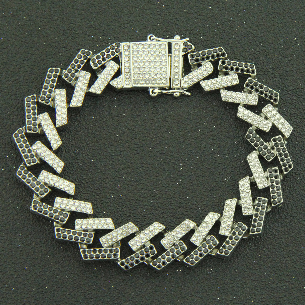 Fashion Geometric Full Colorful Diamond Diamond-shaped Alloy Bracelet display picture 6