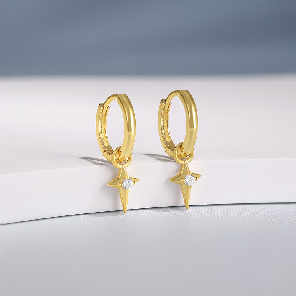 5g Weight 925 Sterling Silver Ear Needle Material Zircon Inlay Material Earrings Classification 1 Pair Quantity Holiday, Travel, Daily Occasion 925 Sterling Silver Material Geometric Pattern Women's Gender Plating Design Simple Style, Streetwear Style 1 Pair 925 Sterling Silver Zircon Geometric Earrings 13