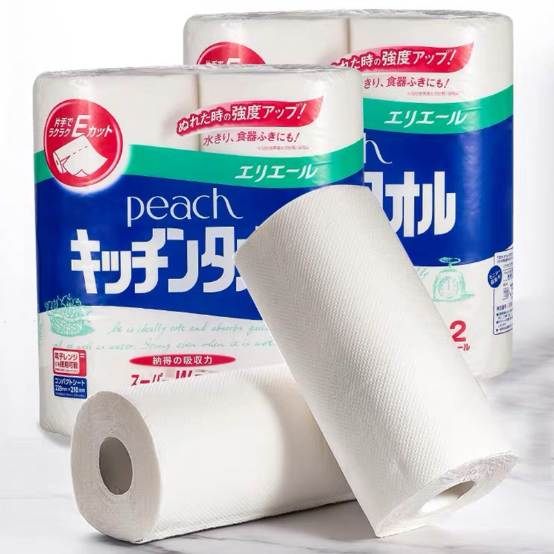 SEIWA-PRO Japanese original imported daily cleaning textile kitchen roll paper absorbent oil removing barrel tissue 2 rolls