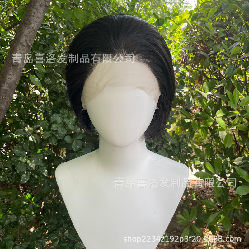 Front Lace 13X4 Hand-Tied Short Black-Brown Cosplay Wig for Men, Suitable for Daily Use, Japanese Anime Style Front Lace 13X4 Hand-Tied Short Black-Brown Cosplay Wig for Men, Suitable for Daily Use, Japanese Anime Style