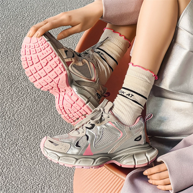 Женские кроссовки в стиле «dad shoes» 2025: новая модель, спортивные повседневные туфли на толстой подошве, увеличивающие рост, универсальные, модные, для улицы, артикул 2338