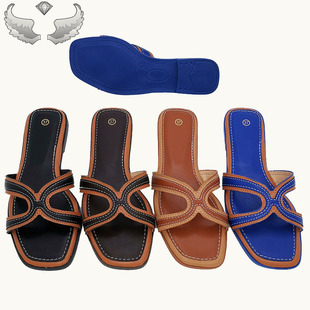 High Quality Ladies slippers���Q����ŮʿЬƽ�וr��ƴɫ��ˇЬ