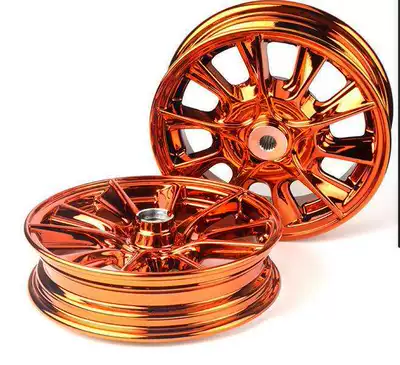 Aluminum Alloy Steel Rim Electroplated | Motorcycle wheel hub - 46-styles-orange-1-pair
