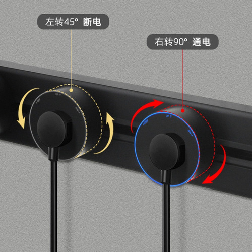 Track socket with switch, mobile sliding rail socket, British, European, American and Thai standard USB+typeC adapter, exposed and concealed