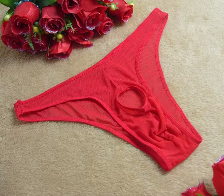 Sous-vêtements sexy transparents pour hommes, slips triangle en maille haute élasticité, strings dos nageur_voghion.com