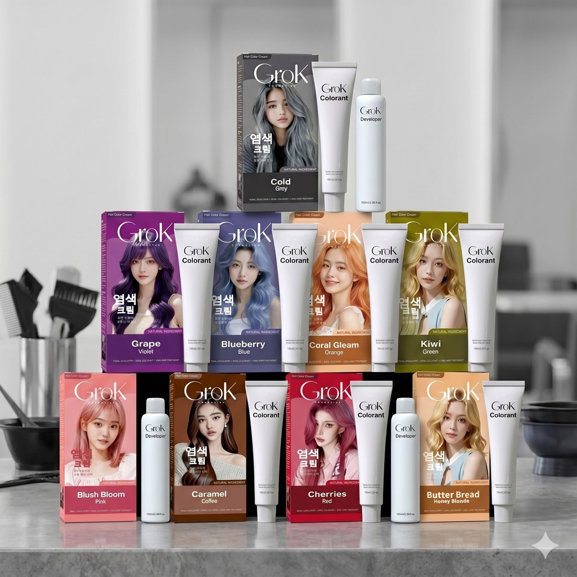 Popular cross-border English dual-use hair dye, low-amine, gentle, easy-to-use at-home hair dye, plant-based trendy hair color