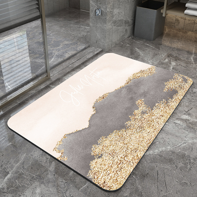 Diatom mud floor mat toilet quick-drying foot mat door mat entry door carpet bathroom non-slip mat bathroom absorbent pad