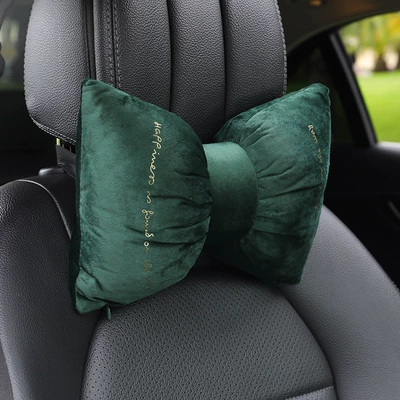 Car headrest lumbar support a Headrest - green-headrest-single
