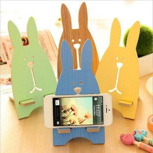 T Korean Creative Fashion Mobile Phone Holder Cute Jailbreak Rabbit Mobile Phone Holder Wooden Mobile Phone Holder Mobile Phone Holder