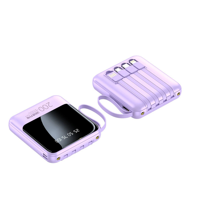 Línea vertical de pantalla grande ligera y compacta con cable desmontable de alto valor con cable de cuerda puede ser un cable de carga tipo-c en stock.