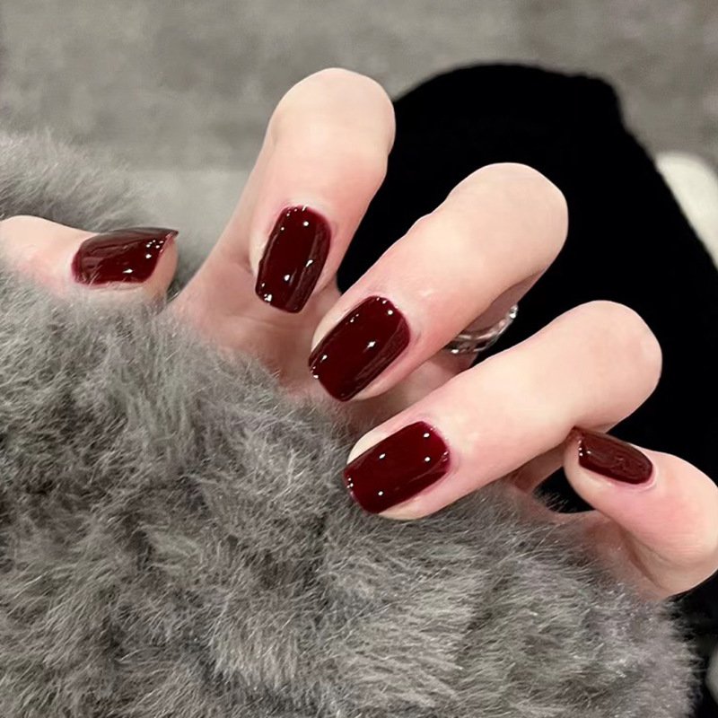 Use parche de uñas pegatina de uñas de dibujos animados corto parche de uñas falso desmontable terminado rubor parche de uñas