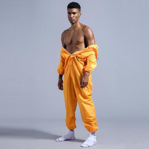 Protective Clothing One-Piece Hooded Waterproof Dustproof Oil-Proof Rainproof Clothing Labor Protection Spray Paint Polishing Men's Raincoat Work Clothes Printing