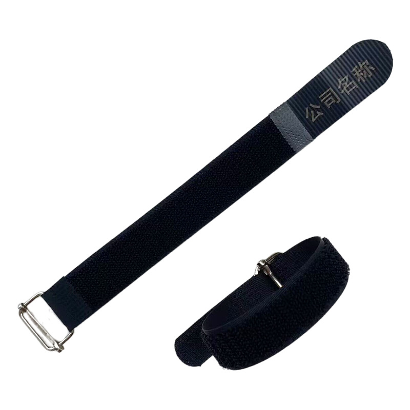 Venta al por mayor de nylon Velcro hebilla pegajosa cinta etapa audio fuente de alimentación cable de datos cable gestión cinturón palabras imprimibles