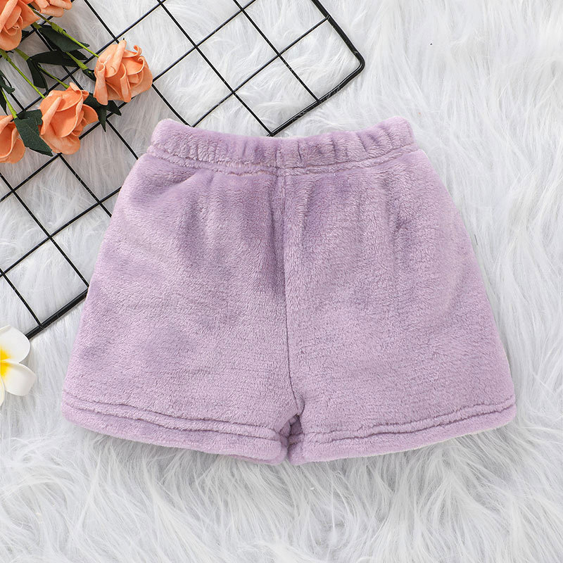 Herbst Und Winter Baby Reißverschlusshemd Weste Shorts Dreiteilige Kinderkleidung Einfarbig Baby Wolle Pullover Set display picture 6