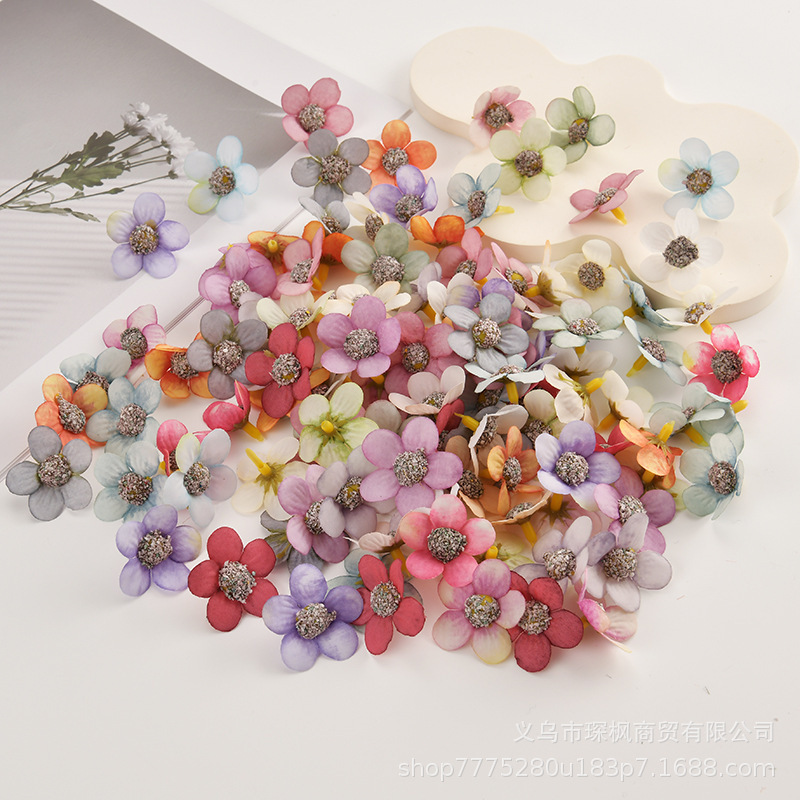 3.5cm multicolor daisy small plum blossom diy handmade material mini silk flower hat headdress hair accessories wreath home decoration 3.5cm multicolor daisy small plum blossom diy handmade material mini silk flower hat headdress hair accessories wreath home decoration