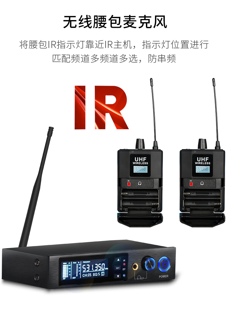 Professionelle kabellose In-Ear-Monitor-Kopfhörer mit Mikrofon für Bühnenauftritte, Outdoor-Performance, Sänger und Live-Streaming