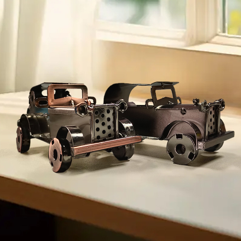 Vintage Metal Jeep Model | Industrial Style Desk Decor | Customizable Collectible