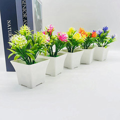 Simulated potted plants, fake flowers, bonsai, artificial flower ornaments, plastic fake flowers wholesale, simulated green plants, small bonsai, cross-border goods