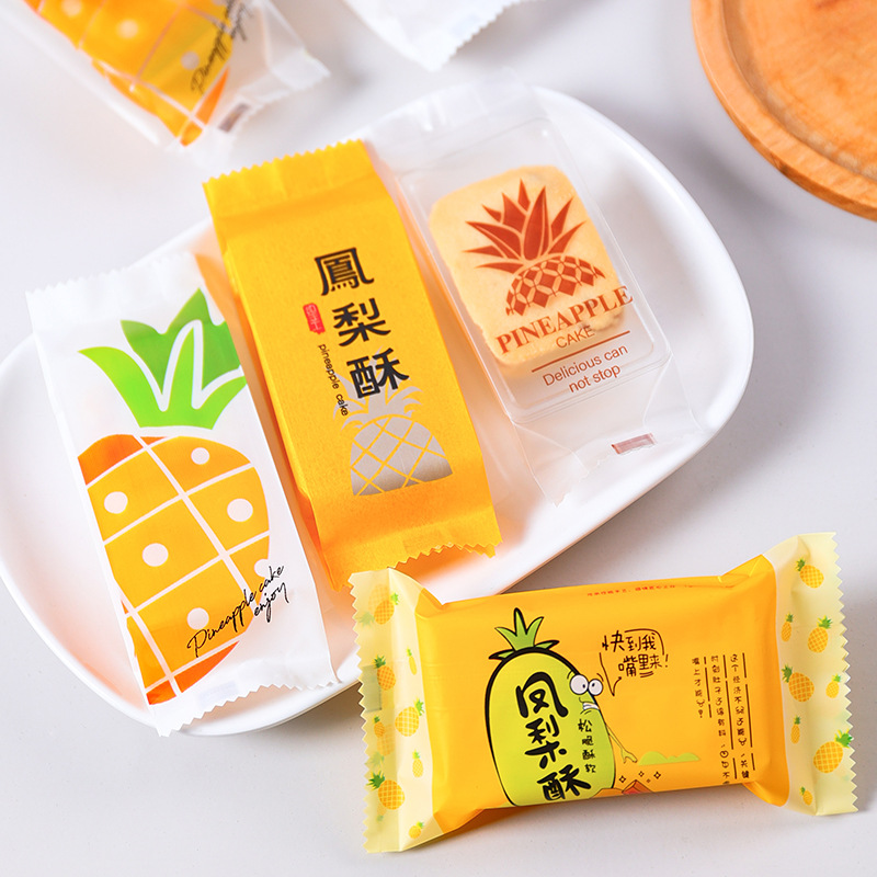 Nuevo pastel de piña bolsa de embalaje bolsa de papel de algodón máquina de sellado bolsa de regalo para hornear caja de regalo bolsa de soporte inferior 100