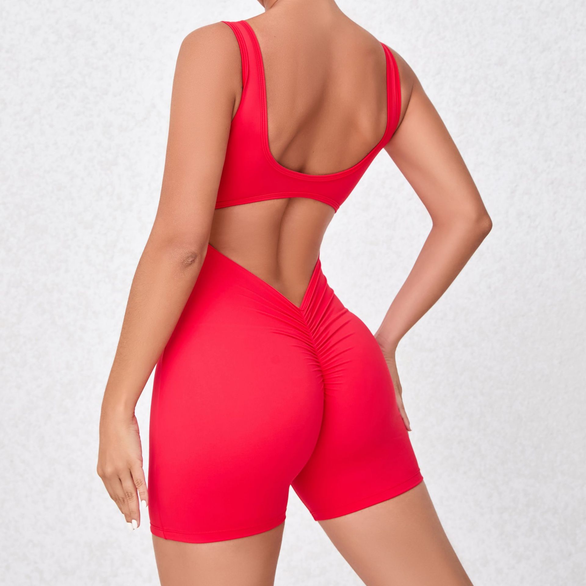 163g Weight Shorts Pants Length Nylon, Spandex Fabric Type Rompers Pants Type Fitness, Running Occasion Solid Color Pattern Spring&Summer Season Basic, Sport Style Style Basic Sport Style Solid Color Nylon Spandex Tracksuit Rompers 21