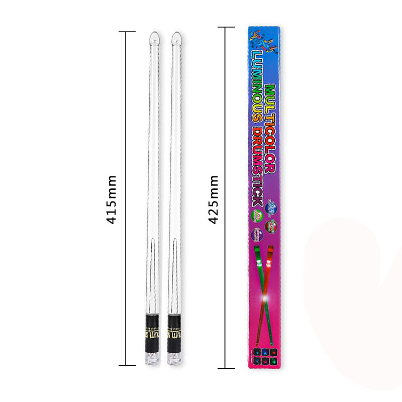 LED luminoso Drum stick 15 gradiente de color de carga USB con interruptor de rendimiento de la etapa tambor electrónico palo de tambor al por mayor