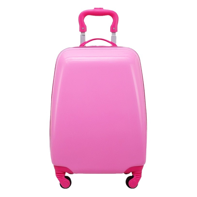 Nueva caja de la carretilla de los niños de color sólido tablero de luz patrón de logotipo imprimible equipaje rueda universal maleta fábrica al por mayor