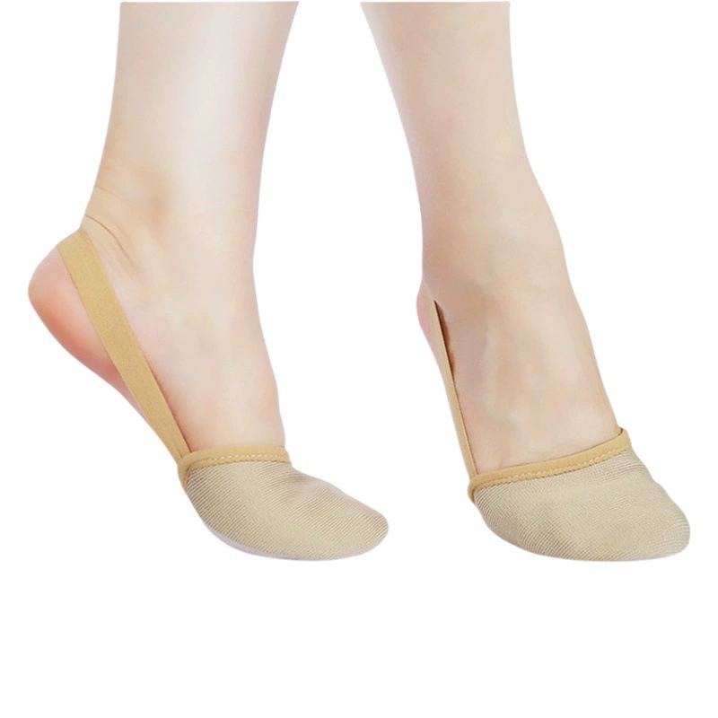 Чехол для обуви для танцев на ногах для йоги, Нескользящие вязаные дышащие силиконовые защитные носки для передней части стопы, балетная обувь, латинский массаж