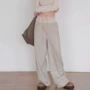 拼色宽松薄款直筒运动裤