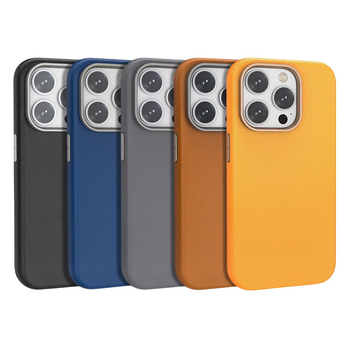 Adecuado para Apple 16pro funda protectora de cuero para teléfono móvil 16 funda protectora de cuero liso para teléfono móvil 16promax funda de cuero elegante