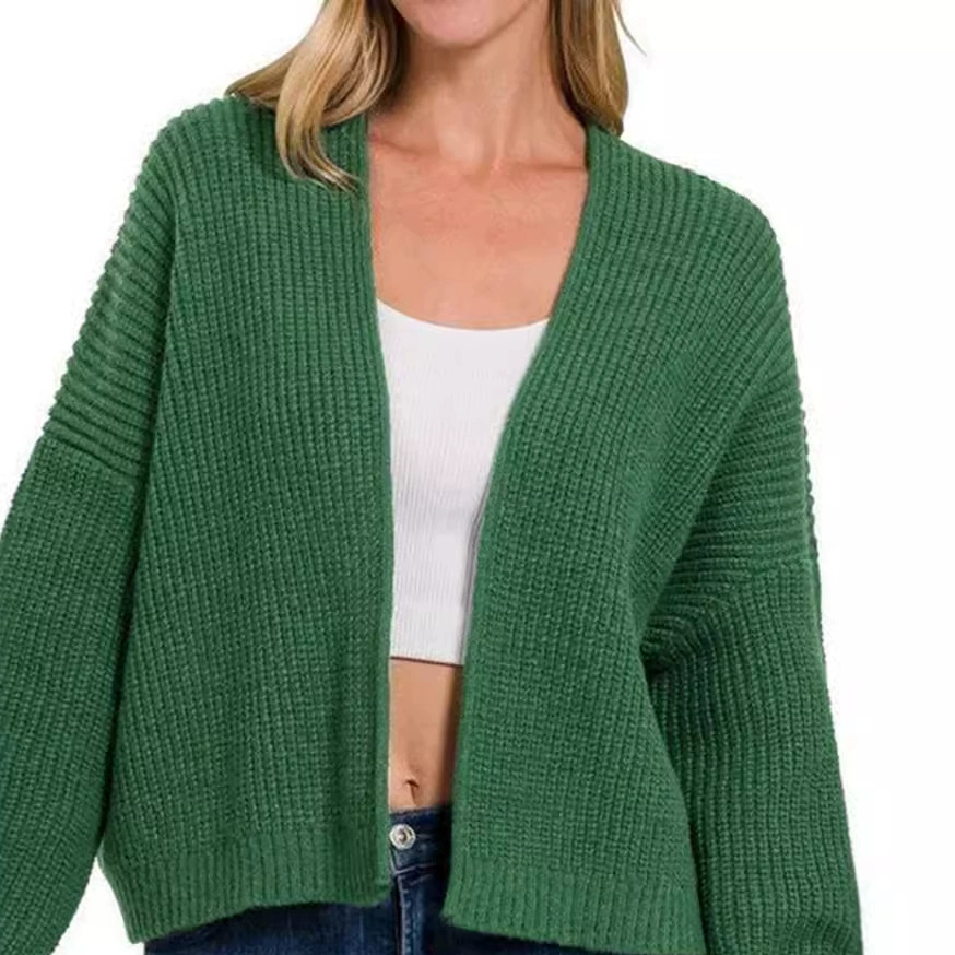 Внешняя торговля Трансграничная Европа, Европа и Амазонка производитель кардиган куртка Короткий цвет трикотаж весна, осень и зима