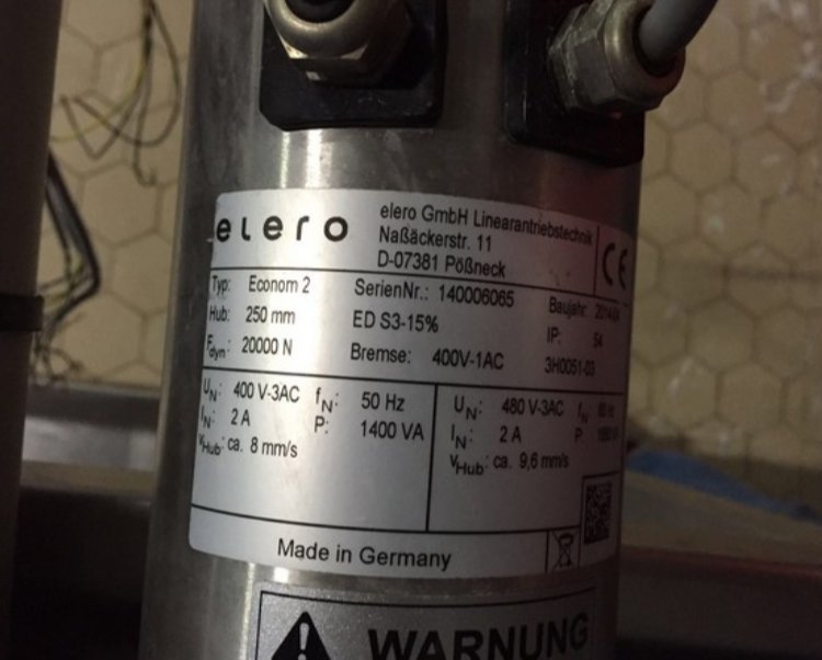 ELERO 直线电机 D-07381 P06NECK 加工 制造，材料