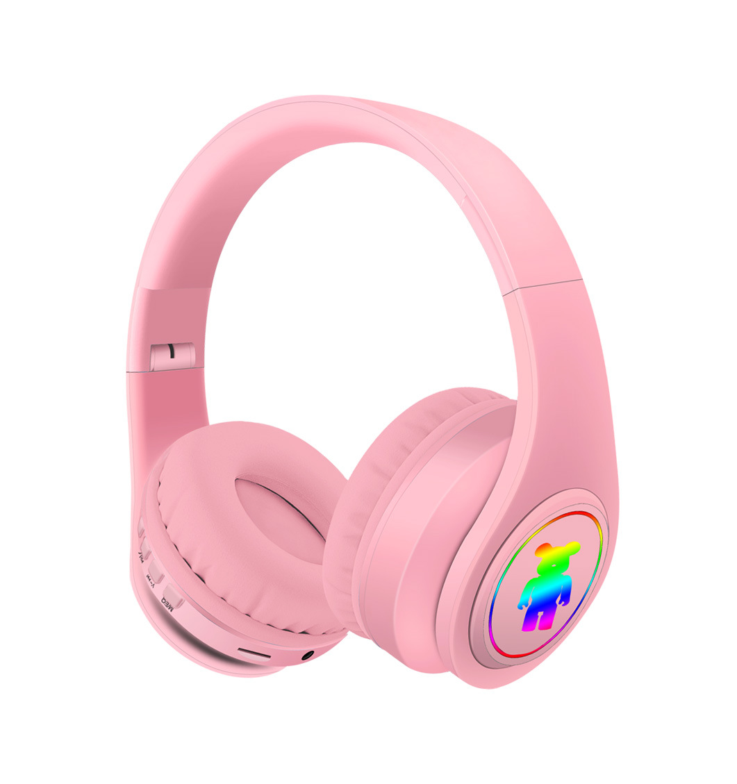 Auriculares Bluetooth 5,0 fábrica nuevo LED música nota con luz auriculares macaron color estéreo auriculares inalámbricos