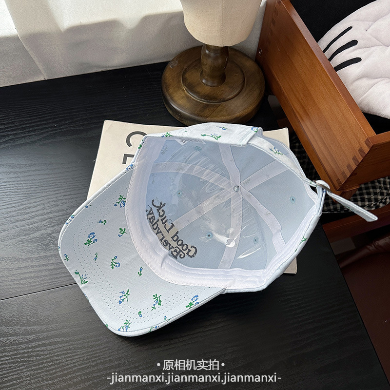 清新小碎花字母刺绣棒球帽女款早秋新款季百搭时尚街头遮阳鸭舌帽|undefined