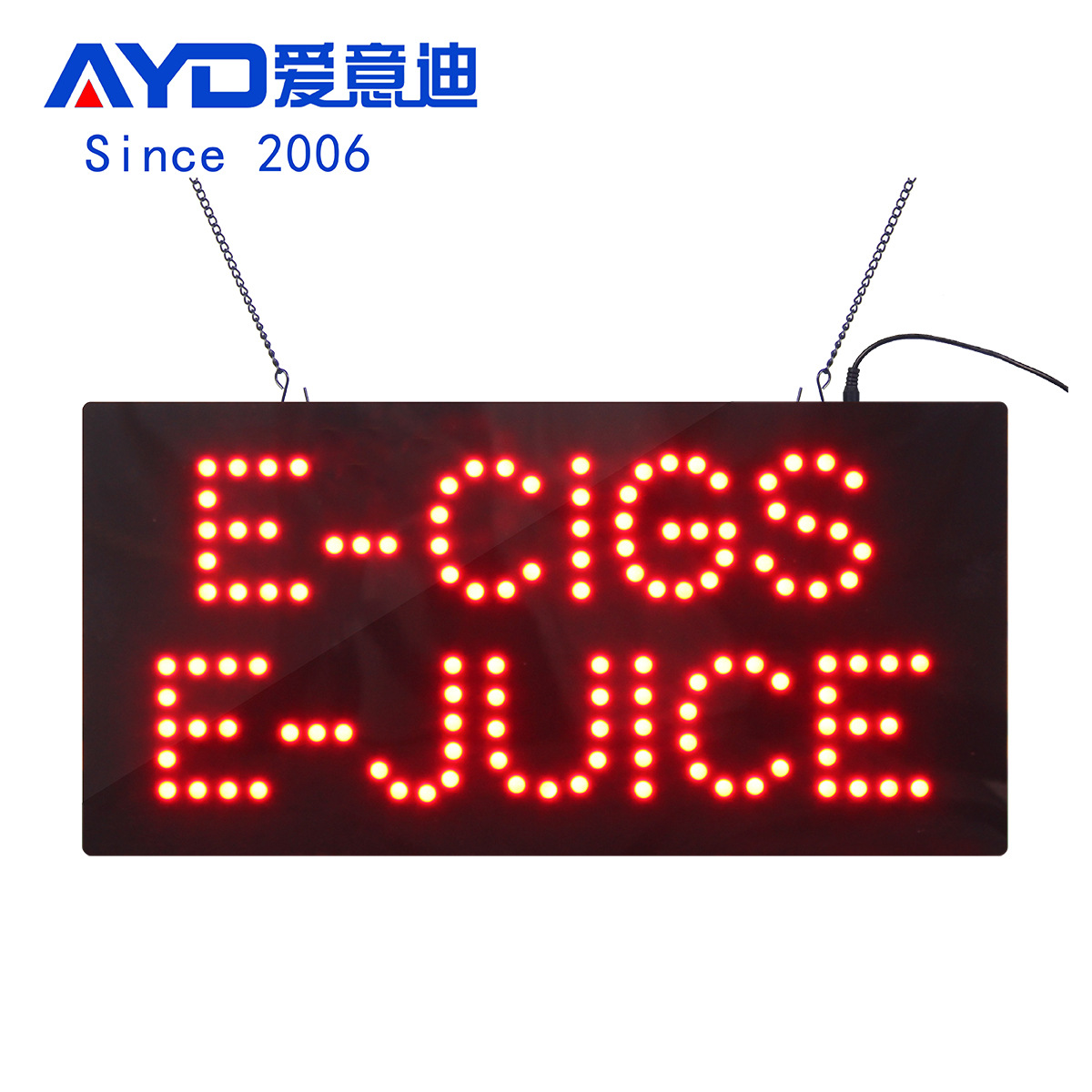 跨境亚马逊LED广告牌炫彩灯箱 LED Sign E-CLGS E-JUICE 24x48cm